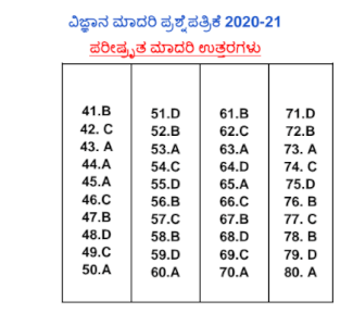 Karnataka SSLC 10th Model Question Papers Key Answers pdf download free