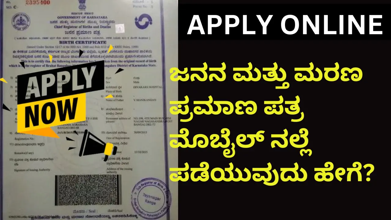 How to Get a Birth Certificate Online Using Your Mobile in Karnataka